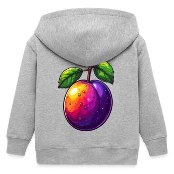 Pflaume - Kinder Organic Kapuzenjacke Mini Cultivator von Stanley/Stella - Grau meliert - Hinten