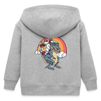T-shirt désordre sous l'arc-en-ciel - Veste à capuche enfant bio Stanley/Stella - gris chiné - Dos
