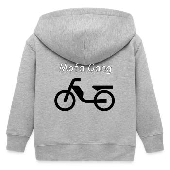 Mofa Gang! - Kinder Organic Kapuzenjacke Mini Cultivator von Stanley/Stella - Grau meliert - Hinten