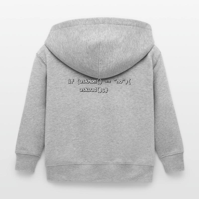 If IF mother father nerd source code programmer Kids Organic Zip-up Hoodie by Stanley/Stella
