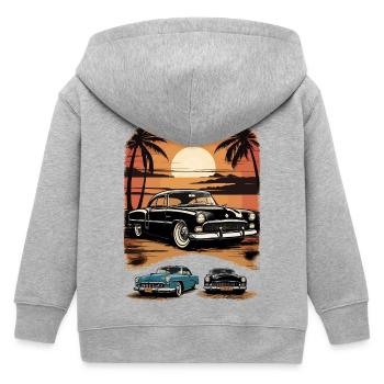 Classic Cars 1950 - Kinder Organic Kapuzenjacke Mini Cultivator von Stanley/Stella - Grau meliert - Hinten