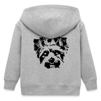 Yorkshire - Kids Organic Zip-up Hoodie by Stanley/Stella - heather grey - Back