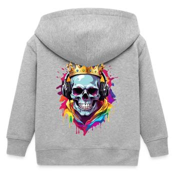 Kopfhörer - Kinder Organic Kapuzenjacke Mini Cultivator von Stanley/Stella - Grau meliert - Hinten