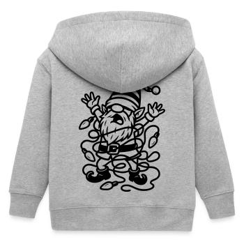 wicht lichterkette - Kinder Organic Kapuzenjacke Mini Cultivator von Stanley/Stella - Grau meliert - Hinten
