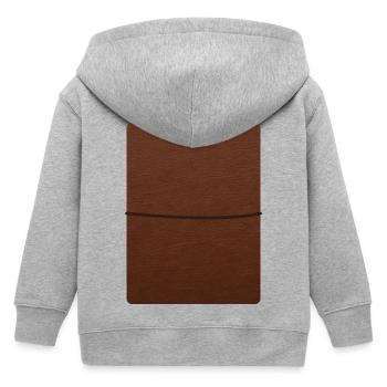 Lederjournal - Kinder Organic Kapuzenjacke Mini Cultivator von Stanley/Stella - Grau meliert - Hinten