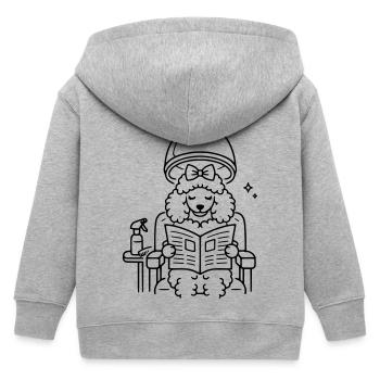 Pudel beim Frisör - Kinder Organic Kapuzenjacke Mini Cultivator von Stanley/Stella - Grau meliert - Hinten