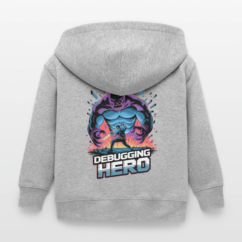 Debugging Hero – Epischer Kampf gegen Code-Monster Kinder Organic Kapuzenjacke Mini Cultivator von Stanley/Stella