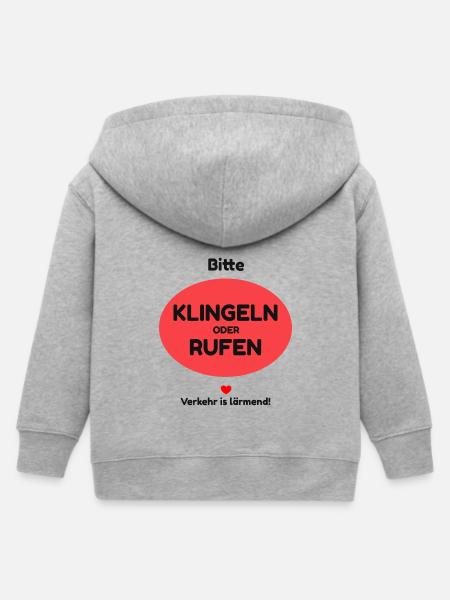Klingeln oder rufen! - Kinder Organic Kapuzenjacke Mini Cultivator von Stanley/Stella - Grau meliert