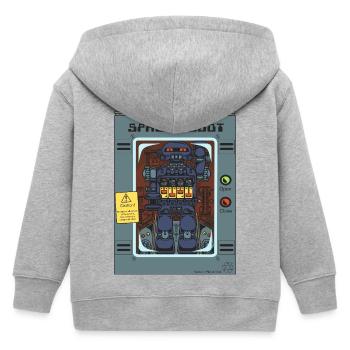 Spielzeug-Weltraumroboter. - Kinder Organic Kapuzenjacke Mini Cultivator von Stanley/Stella - Grau meliert - Hinten