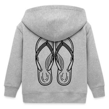 Sommer-Flip-Flops - Kinder Organic Kapuzenjacke Mini Cultivator von Stanley/Stella - Grau meliert - Hinten
