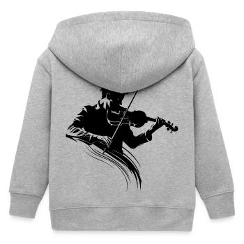 Geiger - Kinder Organic Kapuzenjacke Mini Cultivator von Stanley/Stella - Grau meliert - Hinten