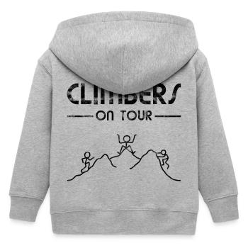 Klettern Berge - Climbers on Tour - Kinder Organic Kapuzenjacke Mini Cultivator von Stanley/Stella - Grau meliert - Hinten