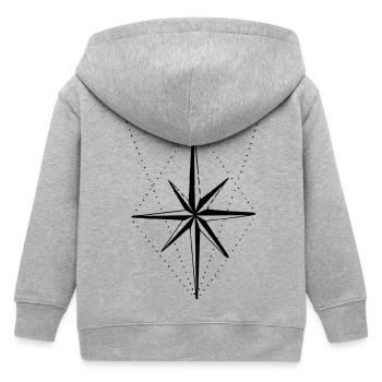 Kompass - Kinder Organic Kapuzenjacke Mini Cultivator von Stanley/Stella - Grau meliert - Hinten