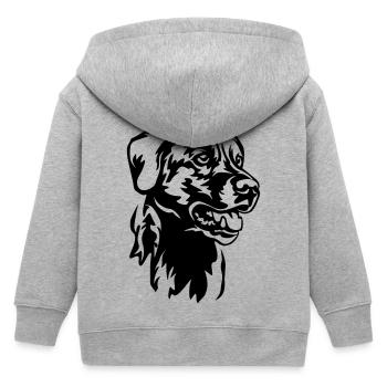 Tête de labrador - Veste à capuche enfant bio Stanley/Stella - gris chiné - Dos