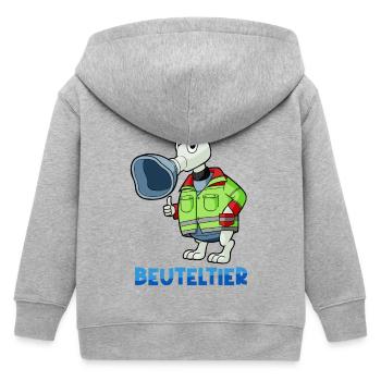 Marsupial / Service de secours et d’anesthésie - Veste à capuche enfant bio Stanley/Stella - gris chiné - Dos