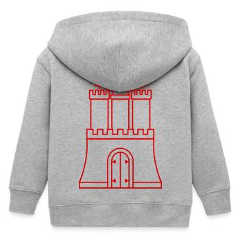 Hamburg Wappen: Hanse, Tradition & Tor - Kinder Organic Kapuzenjacke Mini Cultivator von Stanley/Stella - Grau meliert - Hinten