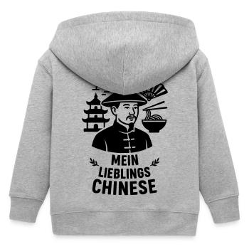 mein lieblings chinese - Kinder Organic Kapuzenjacke Mini Cultivator von Stanley/Stella - Grau meliert - Hinten