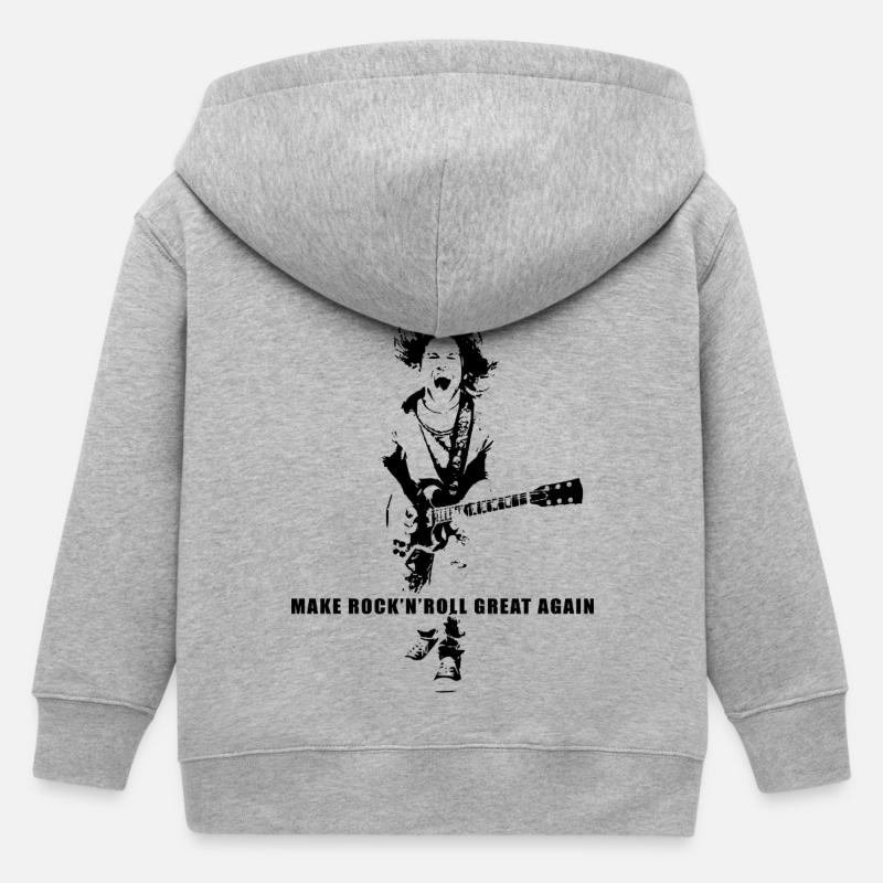 Make Rock'n'Roll Great Again - Veste à capuche enfant bio Stanley/Stella - gris chiné