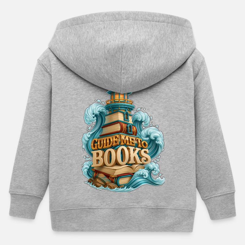 Guide Me Vers les Livres Phare Magique - Veste à capuche enfant bio Stanley/Stella - gris chiné