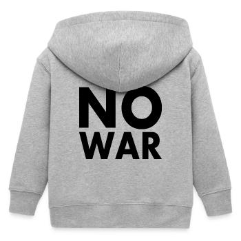 No war - Kinder Organic Kapuzenjacke Mini Cultivator von Stanley/Stella - Grau meliert - Hinten