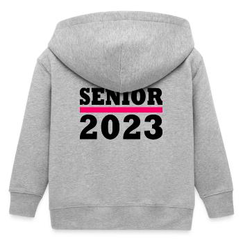 Senior 2023 - Kinder Organic Kapuzenjacke Mini Cultivator von Stanley/Stella - Grau meliert - Hinten