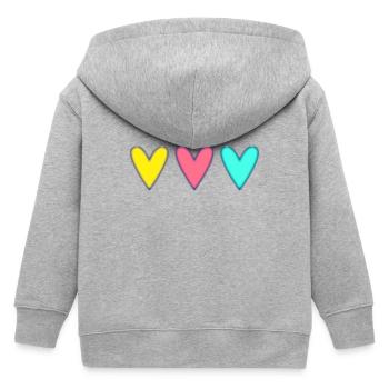 HERZ. HERZ. HEILIGER VALENTINSTAG. LIEBE. LIEBE. WEIHNACHTEN - Kinder Organic Kapuzenjacke Mini Cultivator von Stanley/Stella - Grau meliert - Hinten