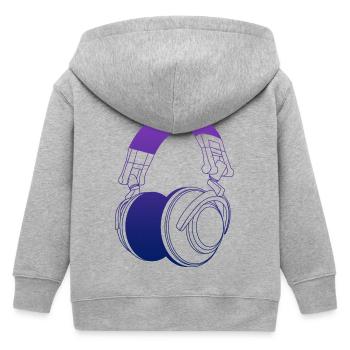 DJ Kopfhörer - Kinder Organic Kapuzenjacke Mini Cultivator von Stanley/Stella - Grau meliert - Hinten