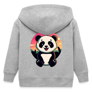 Mignon Panda Sunset Design - Veste à capuche enfant bio Stanley/Stella - gris chiné - Dos