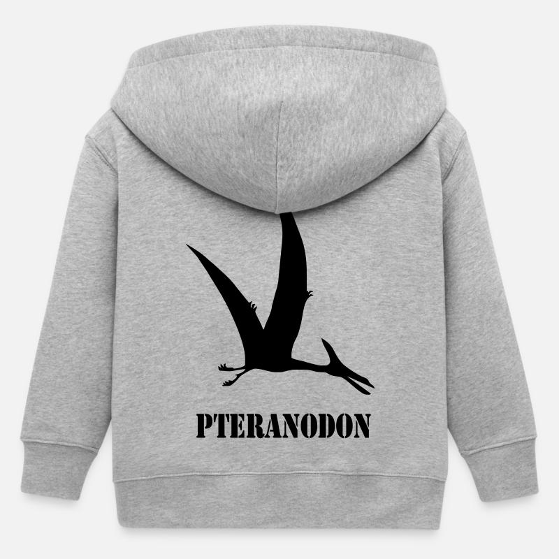 pteranodon - Kinder Organic Kapuzenjacke Mini Cultivator von Stanley/Stella - Grau meliert