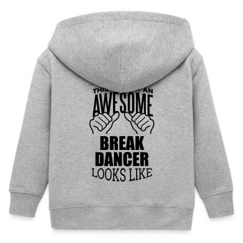Breakdance - Kinder Organic Kapuzenjacke Mini Cultivator von Stanley/Stella - Grau meliert - Hinten