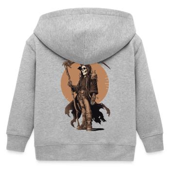 Steampunk Grim Reaper – Industrial Style - Kinder Organic Kapuzenjacke Mini Cultivator von Stanley/Stella - Grau meliert - Hinten