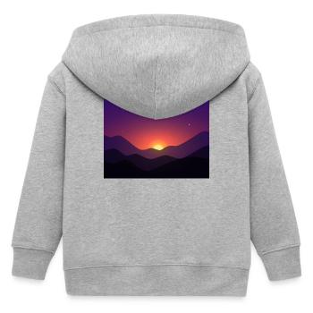 Montagne du Couchant en pente - Veste à capuche enfant bio Stanley/Stella - gris chiné - Dos