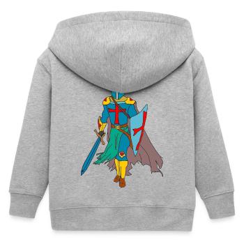 Ritter - Kinder Organic Kapuzenjacke Mini Cultivator von Stanley/Stella - Grau meliert - Hinten