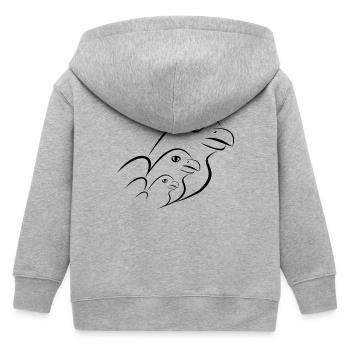 anniversary. Anniversary Decade. humor. funny - Kids Organic Zip-up Hoodie by Stanley/Stella - heather grey - Back