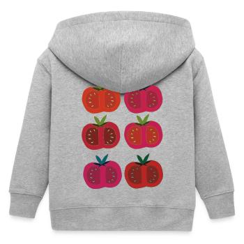 Tomates 6 fois multicolores - Veste à capuche enfant bio Stanley/Stella - gris chiné - Dos
