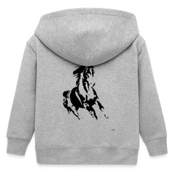 cheval de course 01 - Veste à capuche enfant bio Stanley/Stella - gris chiné - Dos