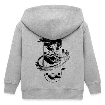 Graphismes de skateboard - Veste à capuche enfant bio Stanley/Stella - gris chiné - Dos