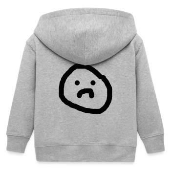 Trauriges Gesicht - Kinder Organic Kapuzenjacke Mini Cultivator von Stanley/Stella - Grau meliert - Hinten