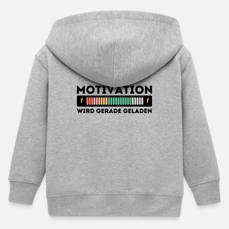 La motivation est chargée - Veste à capuche enfant bio Stanley/Stella - gris chiné