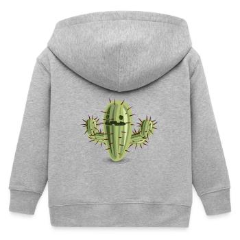 Kaktus - Kinder Organic Kapuzenjacke Mini Cultivator von Stanley/Stella - Grau meliert - Hinten