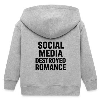 Soziale Medien zerstören Romantik - Kinder Organic Kapuzenjacke Mini Cultivator von Stanley/Stella - Grau meliert - Hinten