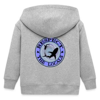 Respectez le requin local - Veste à capuche enfant bio Stanley/Stella - gris chiné - Dos