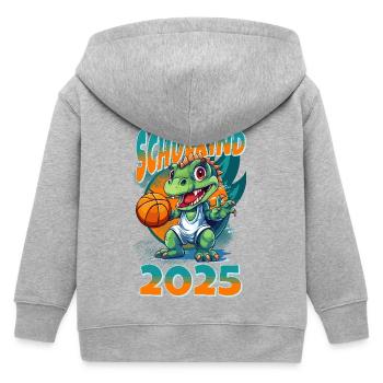 Écolier 2025 Dinosaur Dino School Inscription École - Veste à capuche enfant bio Stanley/Stella - gris chiné - Dos