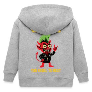 « Trop punk pour faire de la planche – Trop rebelle pour se reposer » - Veste à capuche enfant bio Stanley/Stella - gris chiné - Dos