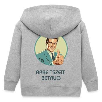 Arbeitszeitbetrug Retro Motiv - Kinder Organic Kapuzenjacke Mini Cultivator von Stanley/Stella - Grau meliert - Hinten