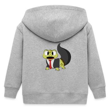 Gecko d’affaires - Veste à capuche enfant bio Stanley/Stella - gris chiné - Dos