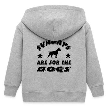 Canine - Kids Organic Zip-up Hoodie by Stanley/Stella - heather grey - Back