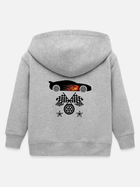 Auto - Kinder Organic Kapuzenjacke Mini Cultivator von Stanley/Stella - Grau meliert