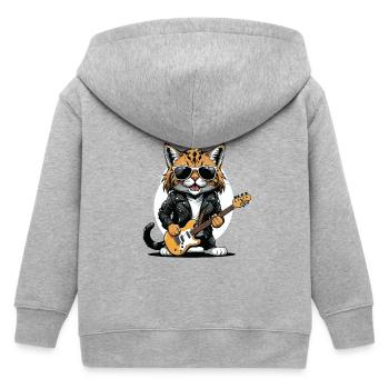 Cat Rocker Cat HardRock Gift - Veste à capuche enfant bio Stanley/Stella - gris chiné - Dos