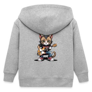 Cat Rocker Cat HardRock Gift - Veste à capuche enfant bio Stanley/Stella - gris chiné - Dos